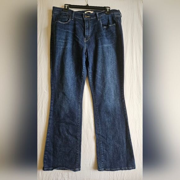 Levi's 515 Jeans Women 14 (34x30) Classic Bootcut Mid Rise Pockets Blue Western - Picture 1 of 9